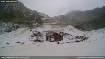 Первый снег зафиксировали в горах Сочи